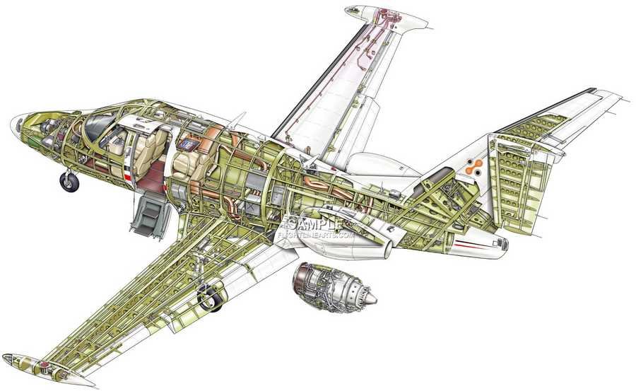 Eclipse 500 cutaway A4 Photo Print