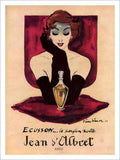 Ecusson French Perfume 1950s Vintage Retro Advert Poster A4 Photo Print