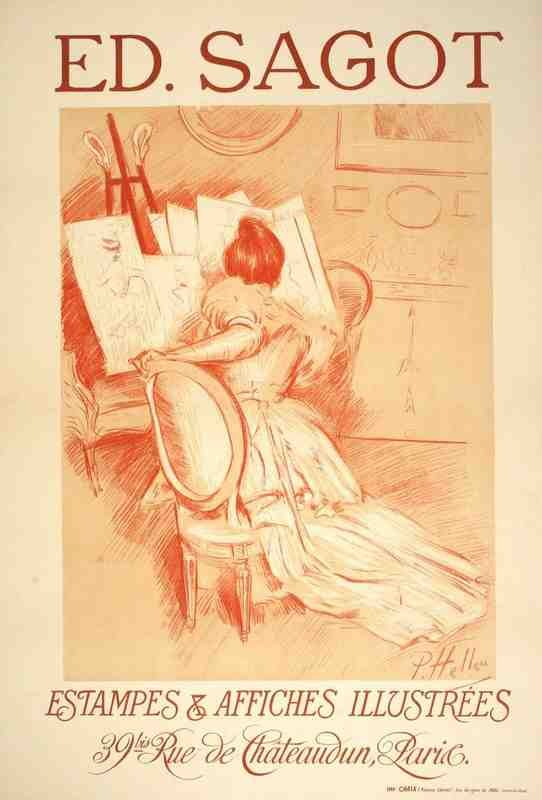 Ed Sagot 1897 Paul Helleu Gallery Vintage Advert A4 Photo Print