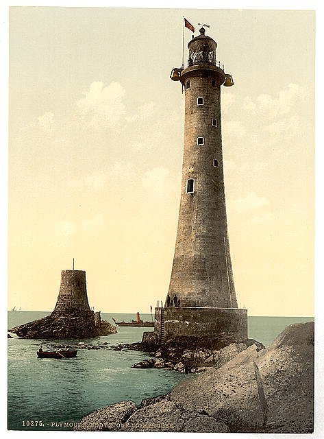 Eddystone Lighthouse Plymouth Vintage A4 Photo Print