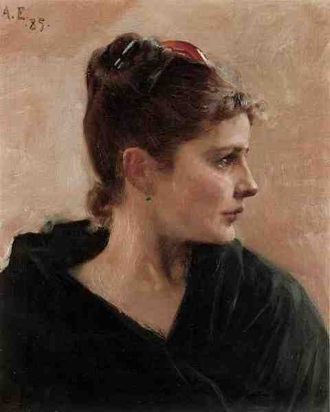 Edelfelt Albert Portrait Of A Young Lady A4 Photo Print