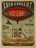Eden Concert Balloon Vintage Retro Advert Poster A4 Photo Print