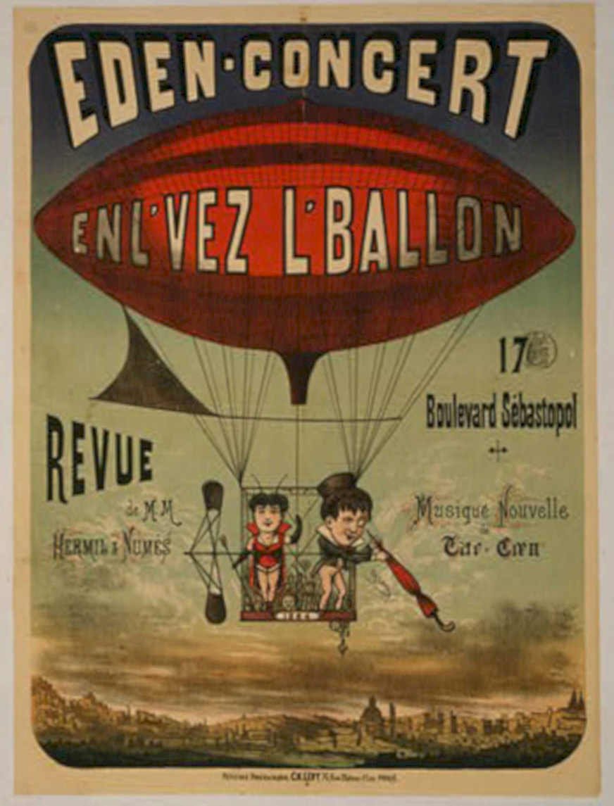 Eden Concert Balloon Vintage Retro Advert Poster A4 Photo Print