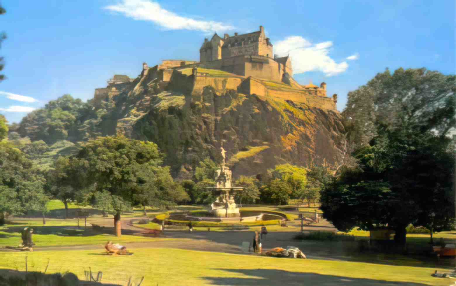 Edinburghshire Edinburgh Castle 1960s Vintage A4 Photo Print