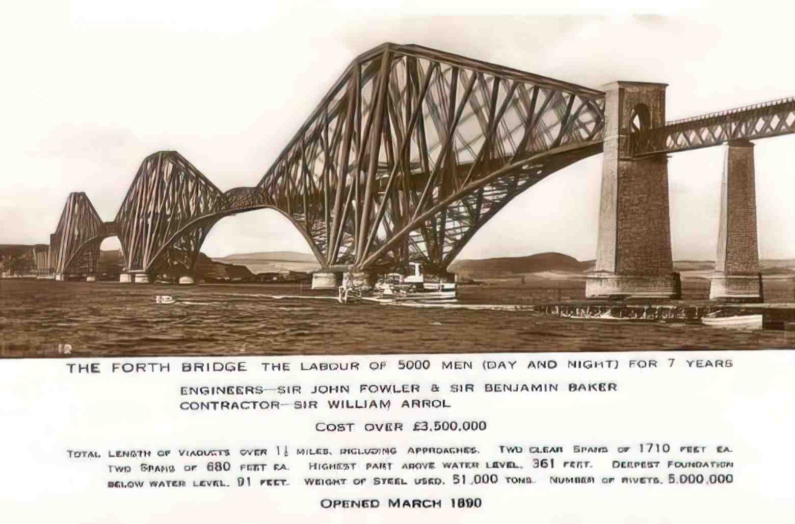 Edinburghshire Edinburgh Forth Bridge 1930s Vintage A4 Photo Print