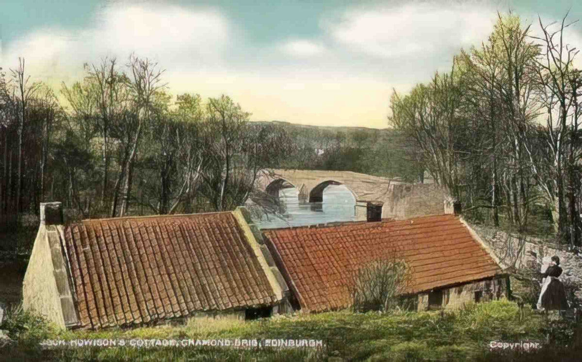 Edinburghshire Edinburgh Jack Howisons Cottage Cramond Brig 1900s Vintage A4 Photo Print