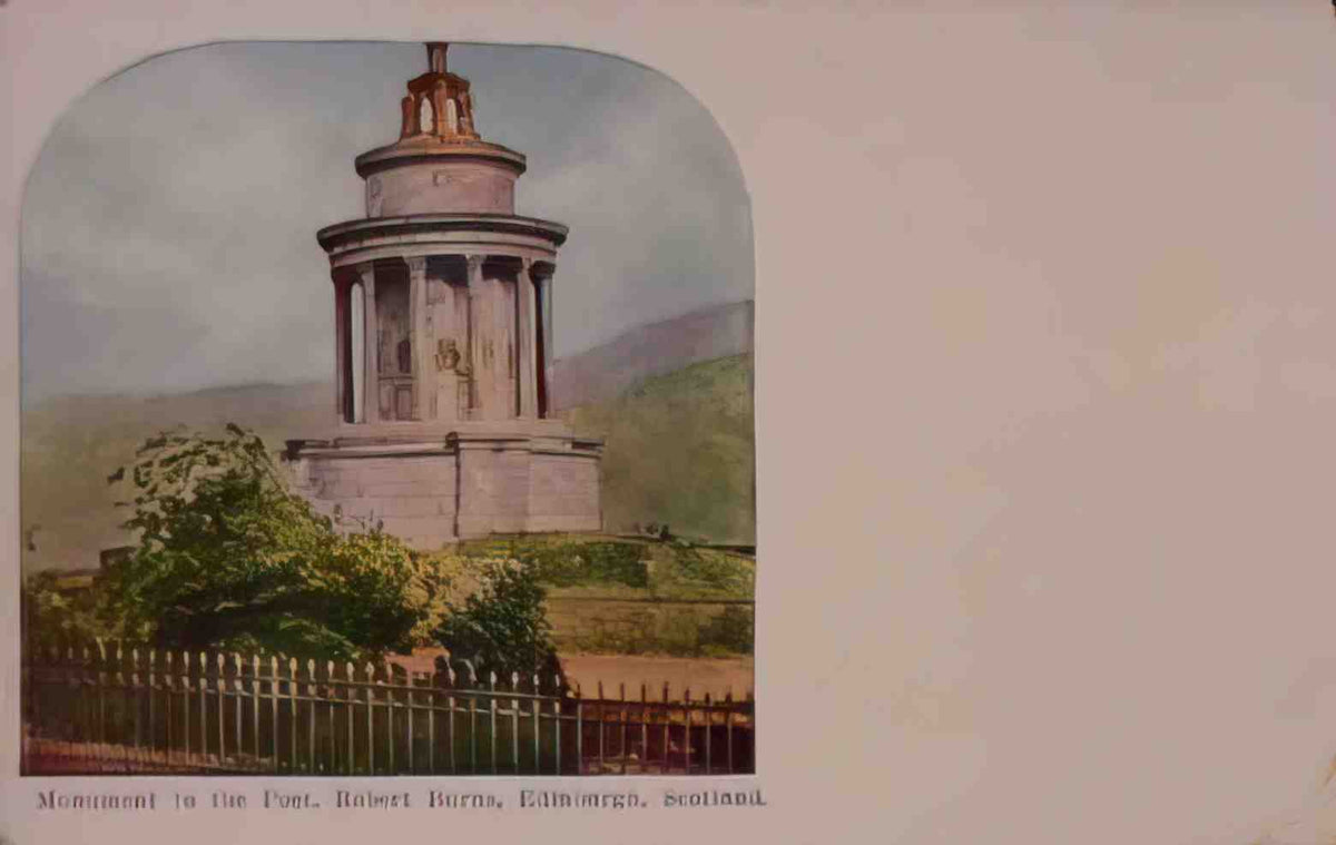 Edinburghshire Edinburgh Monument to Robert Burns Vintage A4 Photo Print