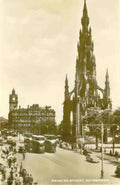 Edinburghshire Edinburgh Princes Street 1953 Vintage A4 Photo Print