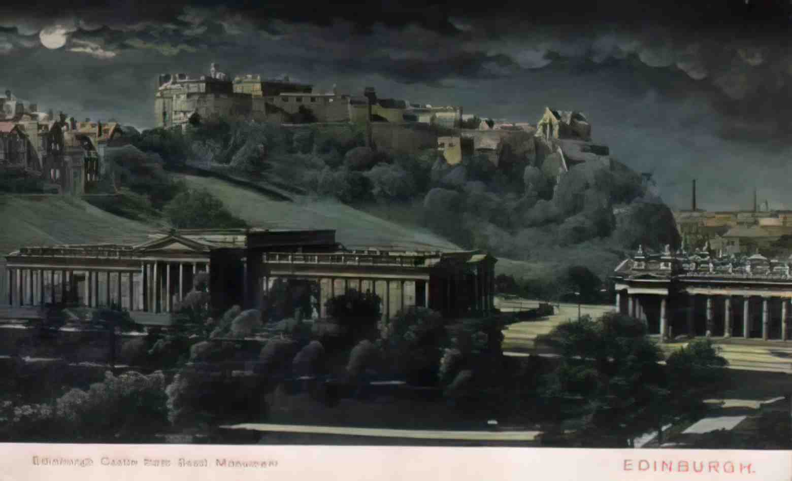 Edinburghshire Edinburgh The Castle from Scotts Monument Vintage A4 Photo Print