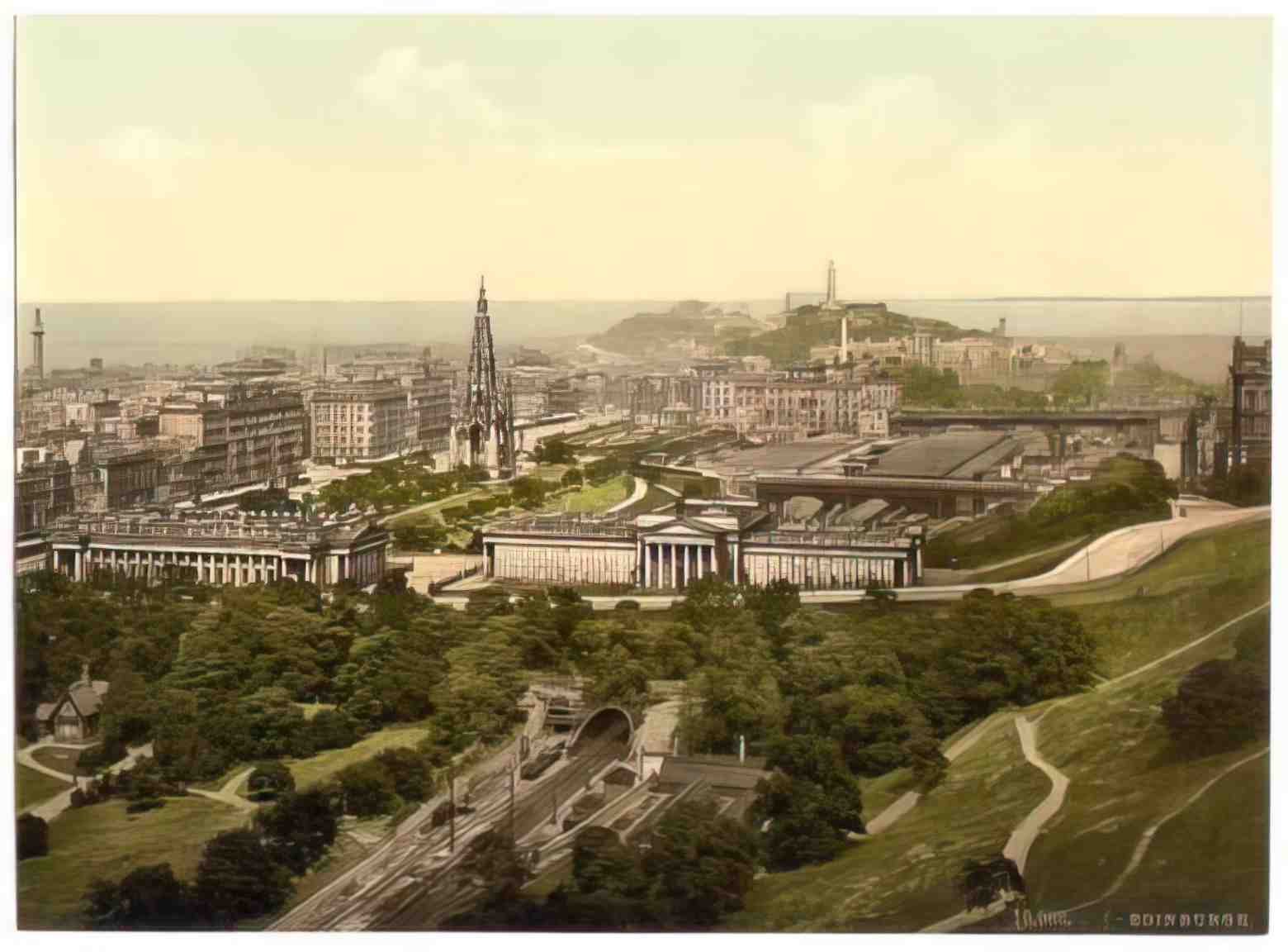 Edinburghshire Edinburgh Vintage A4 Photo Print