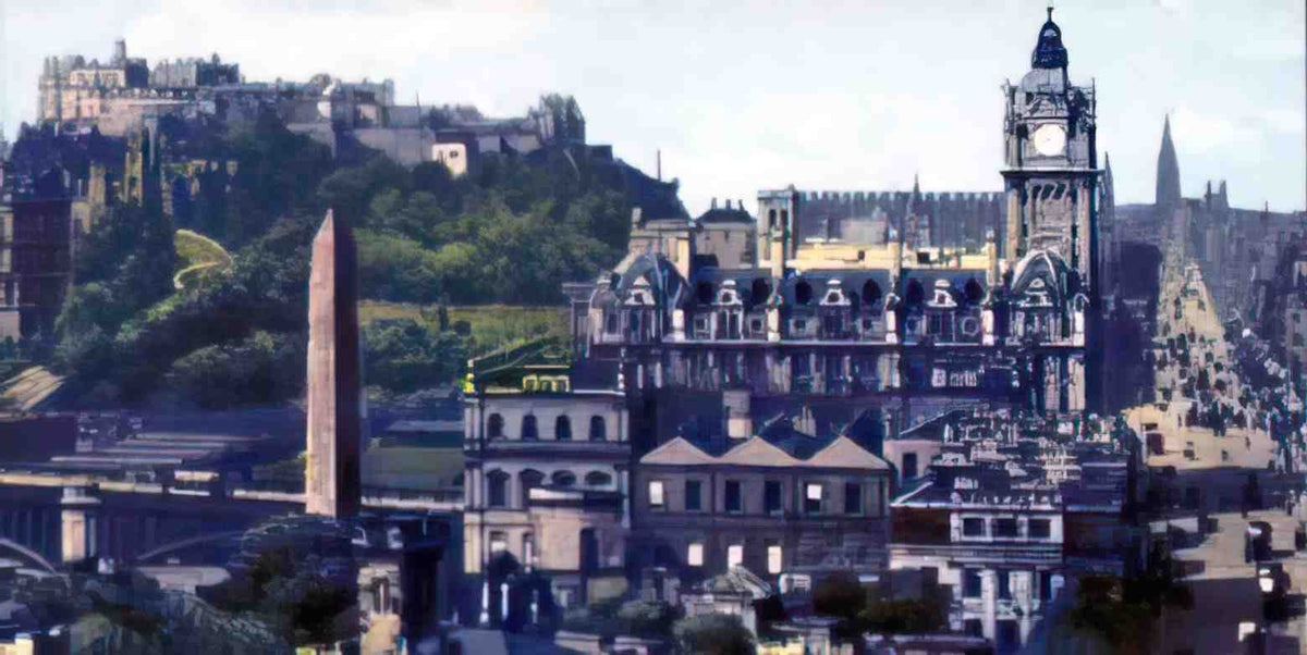 Edinburghshire Edinburgh from Calton Hill Vintage A4 Photo Print