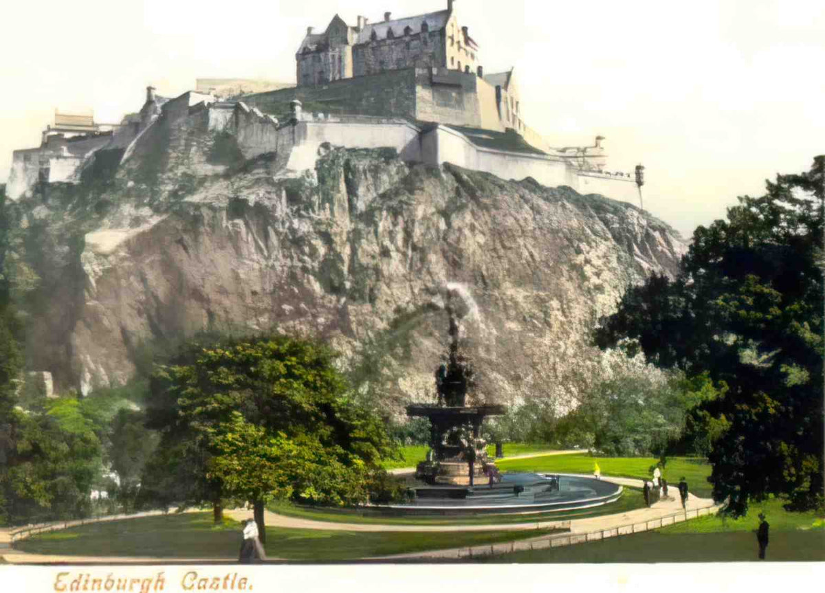 Edingburghshire Edinburgh Castle Vintage A4 Photo Print
