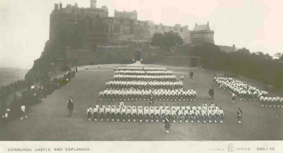 Edingburghshire Edinburgh Castle and Esplanade 1908 Vintage A4 Photo Print