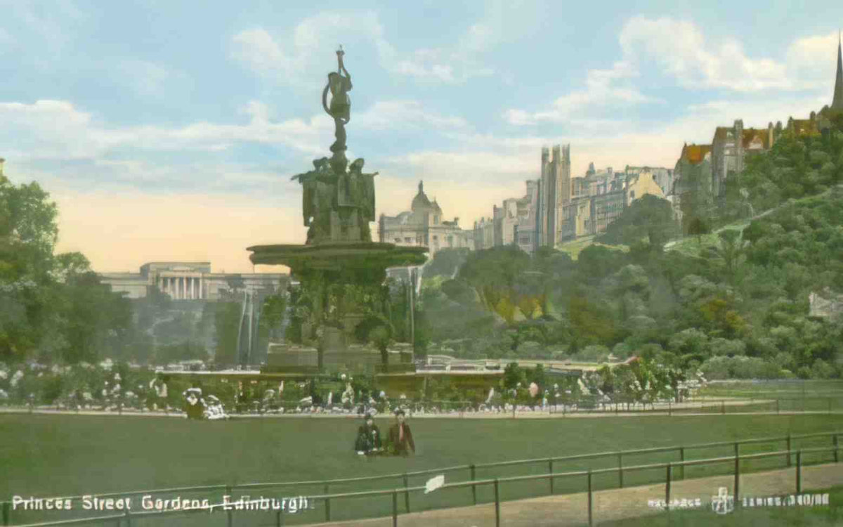 Edingburghshire Edinburgh Princes Street Gardens Vintage A4 Photo Print