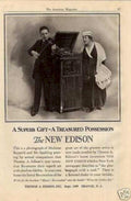Edison Phonograph 1888 Vintage Retro Advert Ads A4 Photo Print