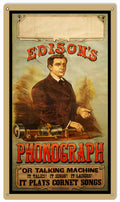 Edison Phonograph Machine Vintage Retro Advert Ads A4 Photo Print