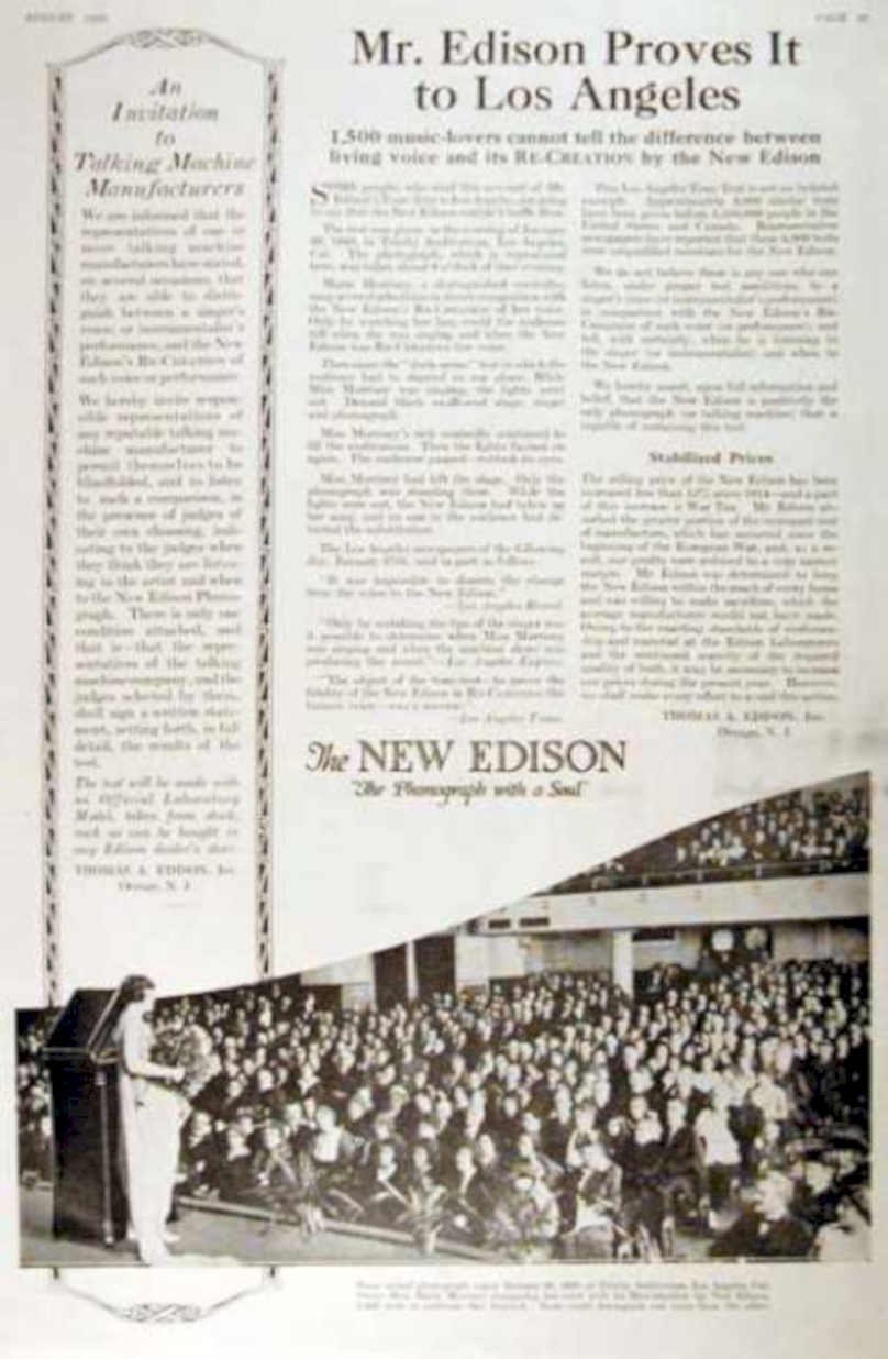 Edison Talking Machine Vintage Retro Advert Ads A4 Photo Print