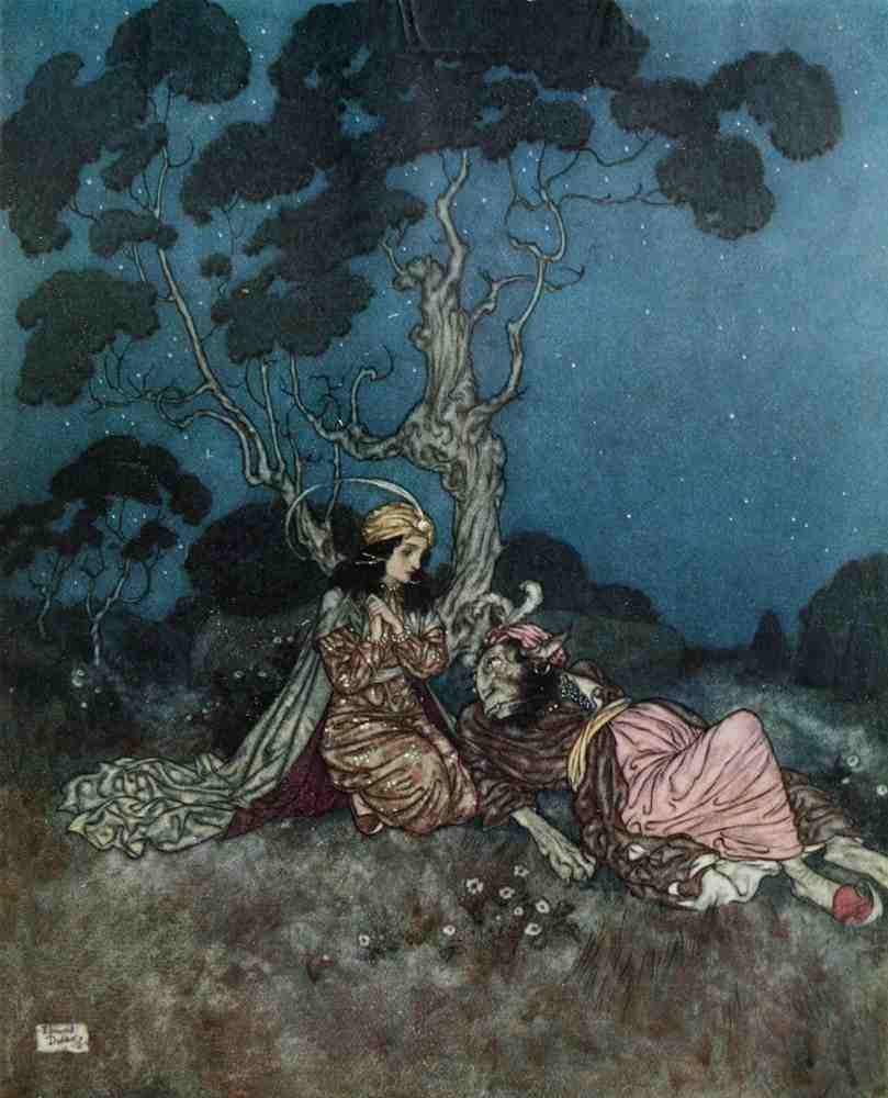 Edmund Dulac 1018 Vintage Illustration A4 Photo Print