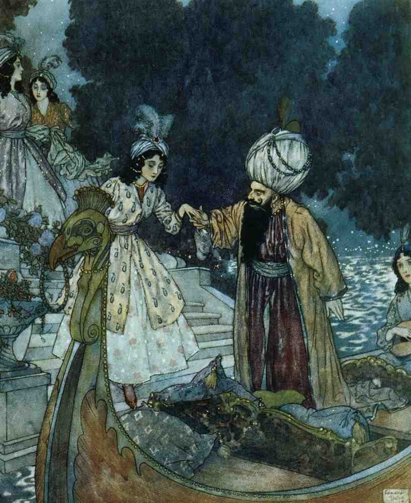 Edmund Dulac 1032 Vintage Illustration A4 Photo Print