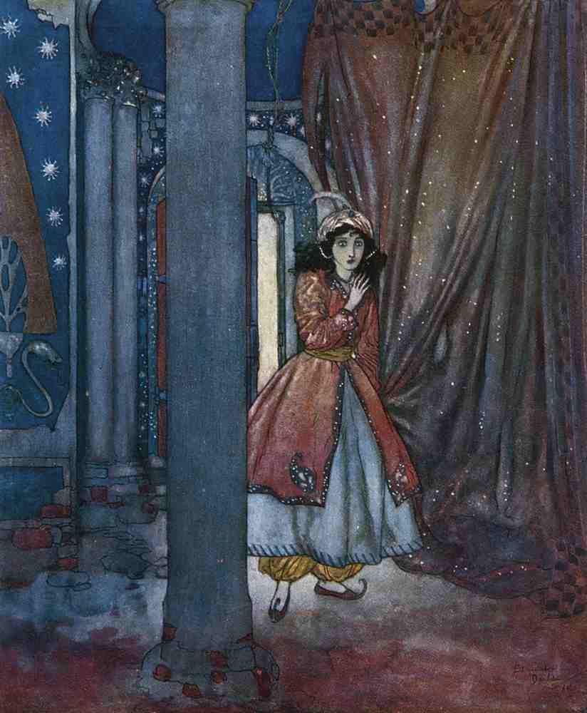 Edmund Dulac 1034 Vintage Illustration A4 Photo Print
