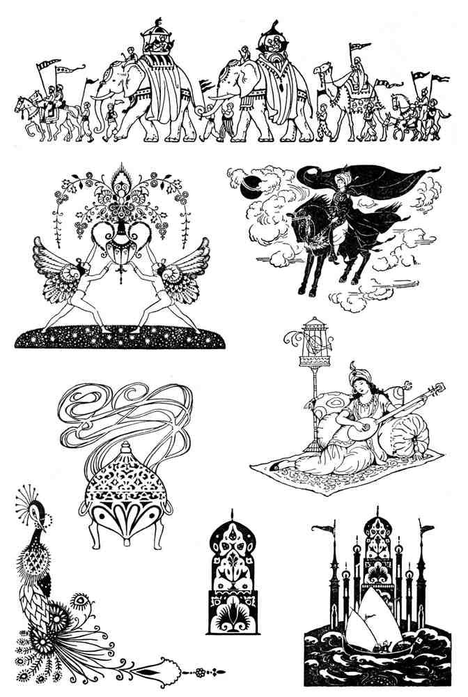 Edmund Dulac 1069 Vintage Illustration A4 Photo Print
