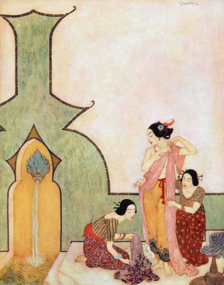 Edmund Dulac 1085 Vintage Illustration A4 Photo Print