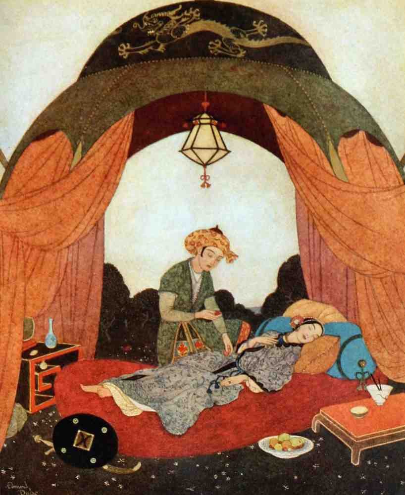 Edmund Dulac 1103 Vintage Illustration A4 Photo Print