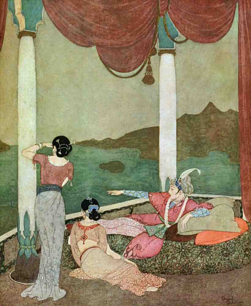 Edmund Dulac 1105 Vintage Illustration A4 Photo Print