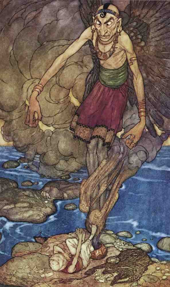 Edmund Dulac 1122 Vintage Illustration A4 Photo Print
