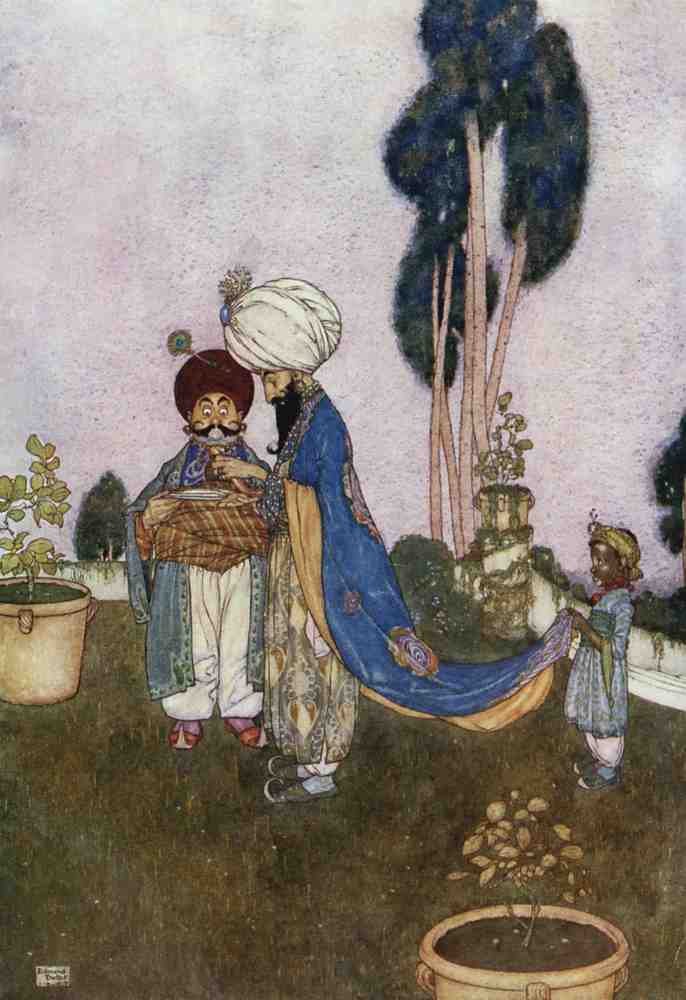 Edmund Dulac 1124 Vintage Illustration A4 Photo Print