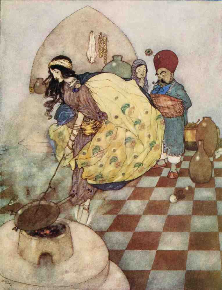 Edmund Dulac 1125 Vintage Illustration A4 Photo Print
