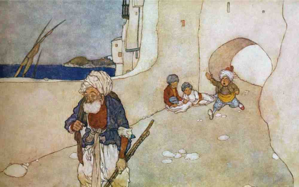 Edmund Dulac 1126 Vintage Illustration A4 Photo Print