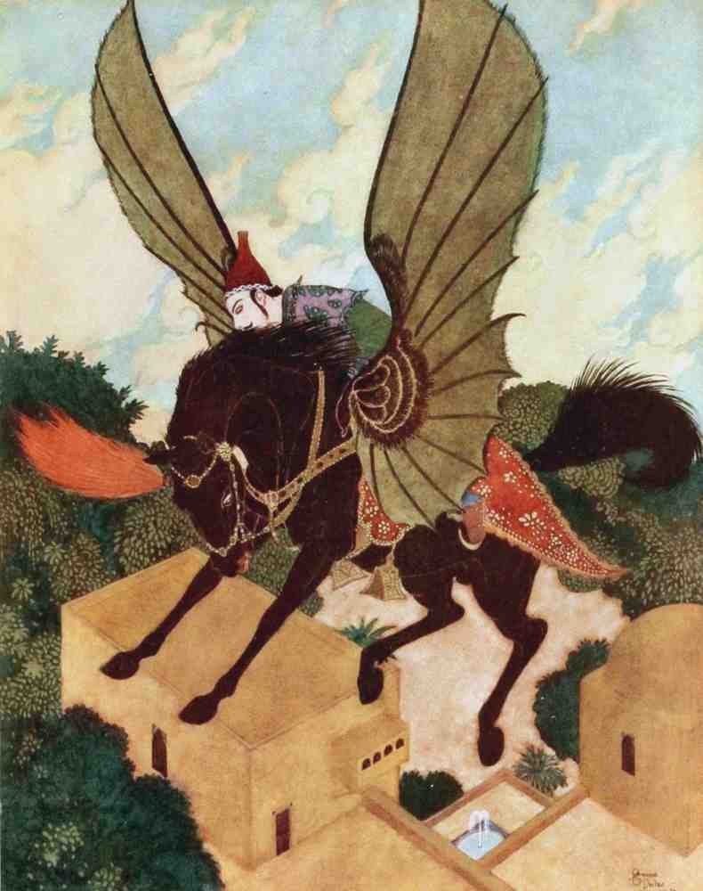 Edmund Dulac 1133 Vintage Illustration A4 Photo Print