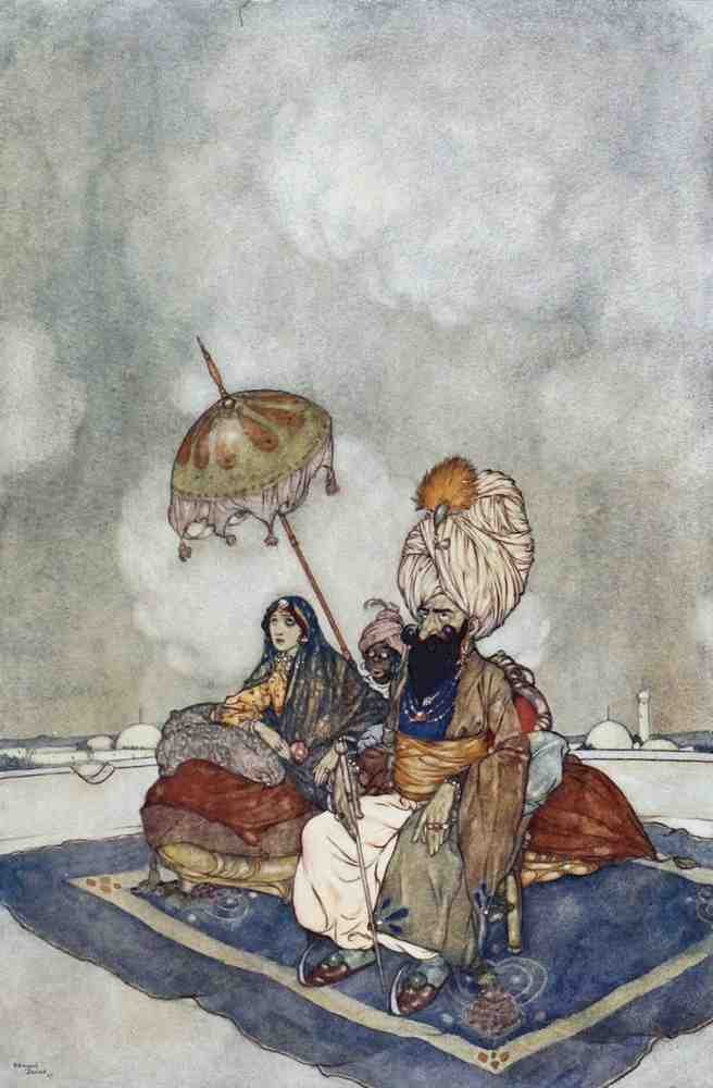 Edmund Dulac 1141 Vintage Illustration A4 Photo Print