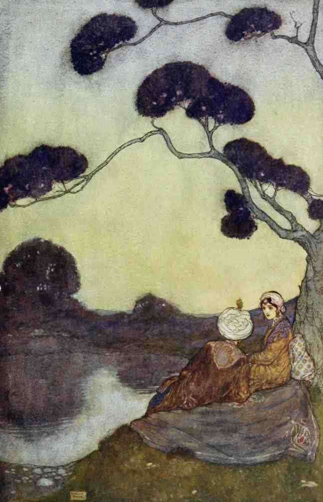 Edmund Dulac 1143 Vintage Illustration A4 Photo Print