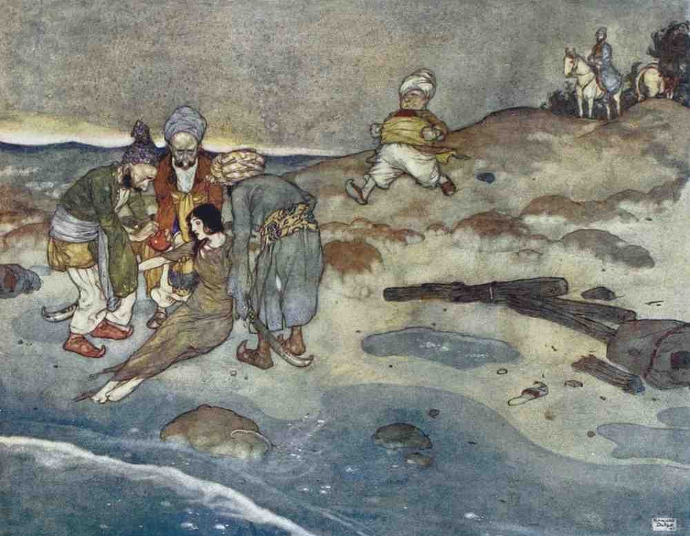 Edmund Dulac 1151 Vintage Illustration A4 Photo Print