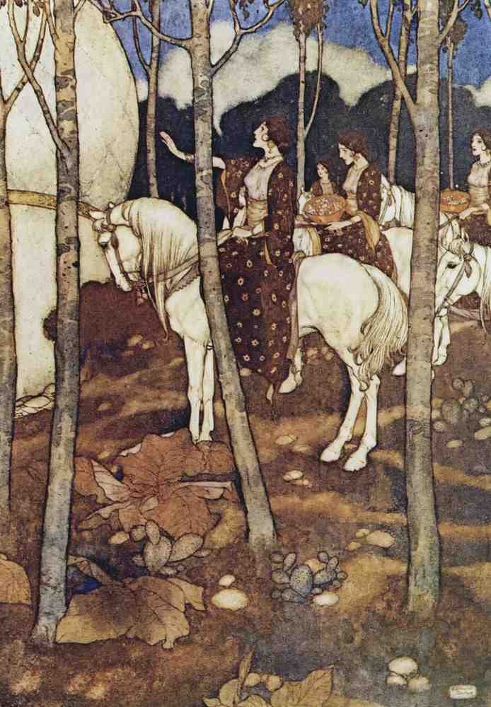 Edmund Dulac 1156 Vintage Illustration A4 Photo Print