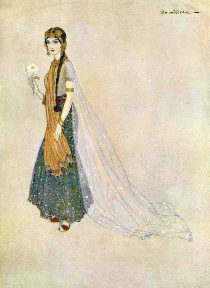 Edmund Dulac 1158 Vintage Illustration A4 Photo Print