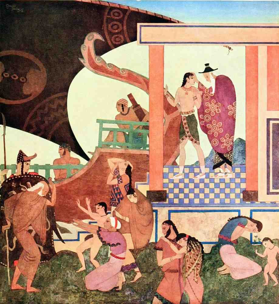 Edmund Dulac 1167 Vintage Illustration A4 Photo Print