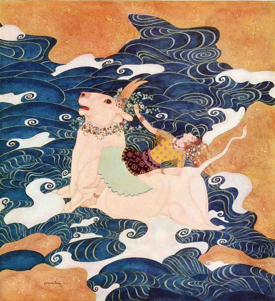 Edmund Dulac 1171 Vintage Illustration A4 Photo Print