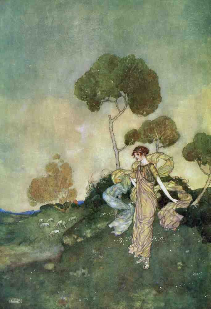 Edmund Dulac 2103 Vintage Illustration A4 Photo Print