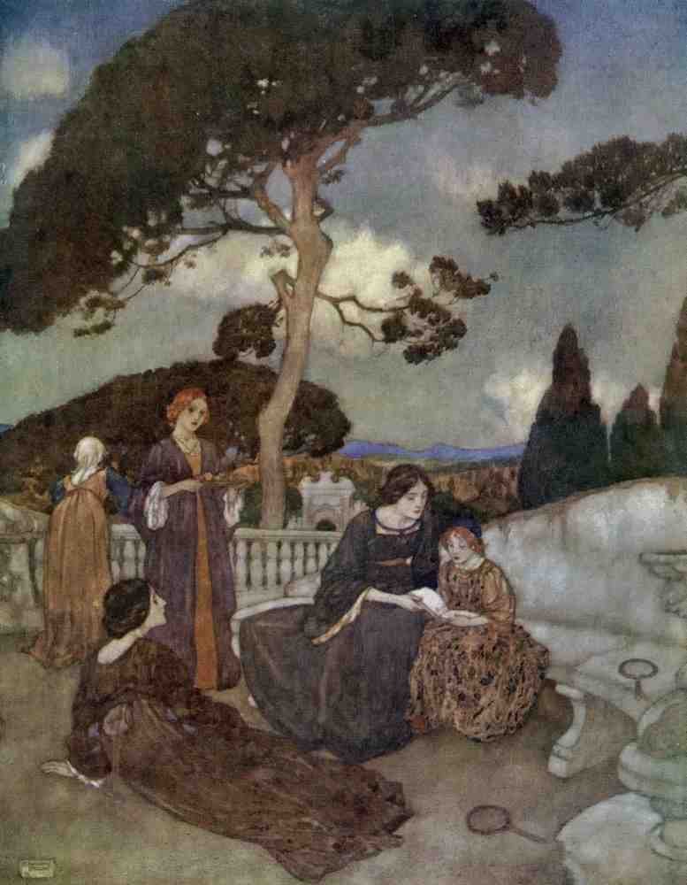 Edmund Dulac 2104 Vintage Illustration A4 Photo Print