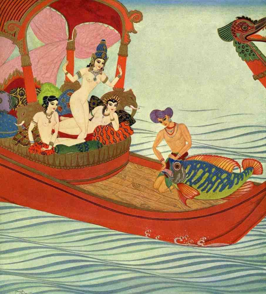 Edmund Dulac 2154 Vintage Illustration A4 Photo Print