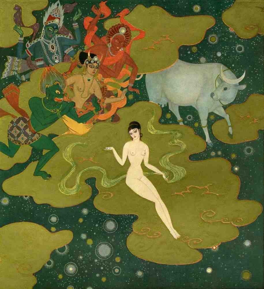 Edmund Dulac 2158 Vintage Illustration A4 Photo Print