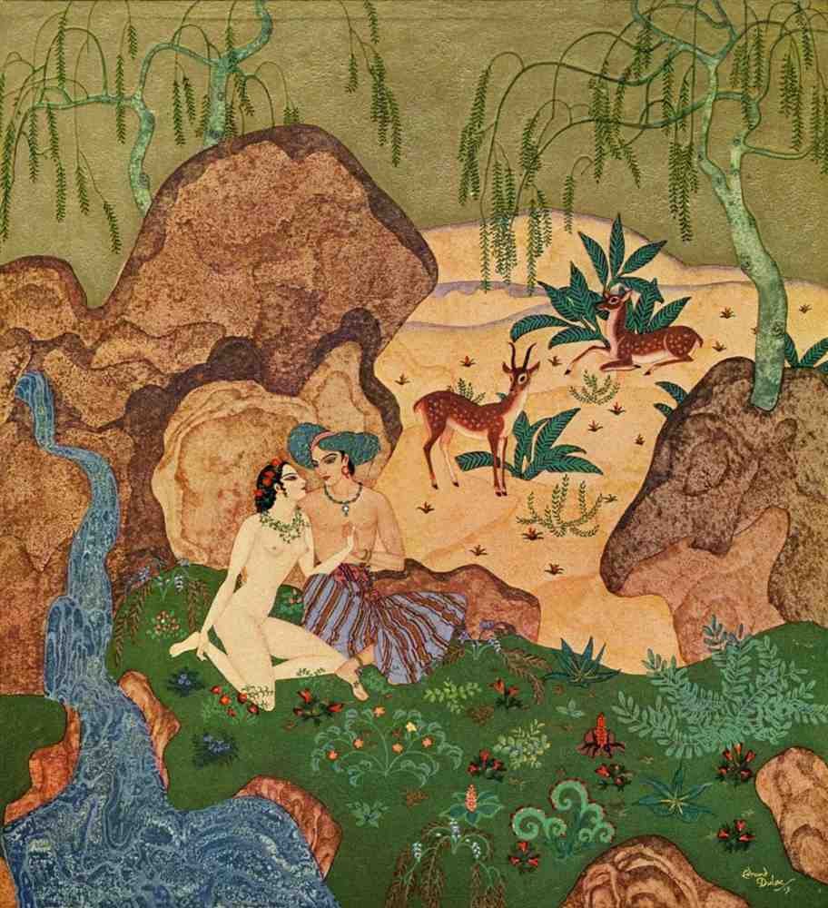 Edmund Dulac 2159 Vintage Illustration A4 Photo Print