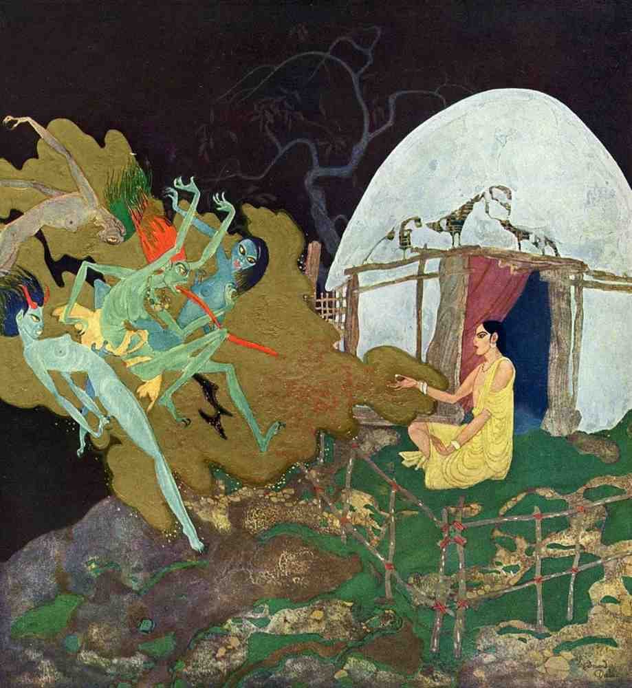 Edmund Dulac 2160 Vintage Illustration A4 Photo Print