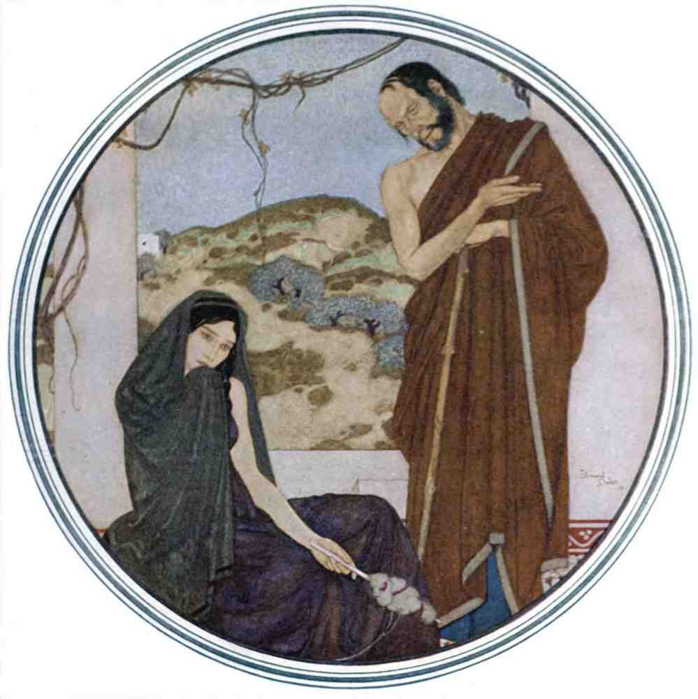 Edmund Dulac 2172 Vintage Illustration A4 Photo Print