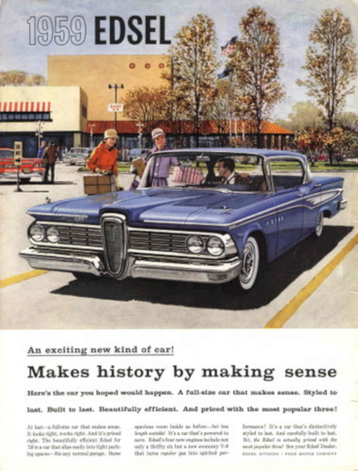 Edsel Comet 1959 1950s Vintage Retro Advert Poster