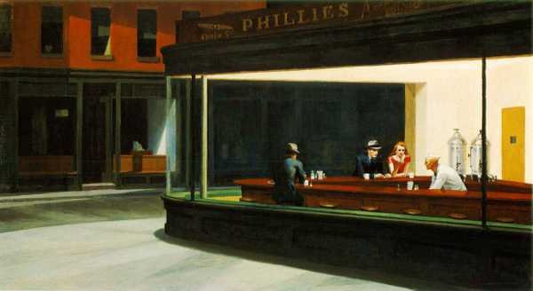 Edward Hopper 1942 Nighthawks A4 Photo Print