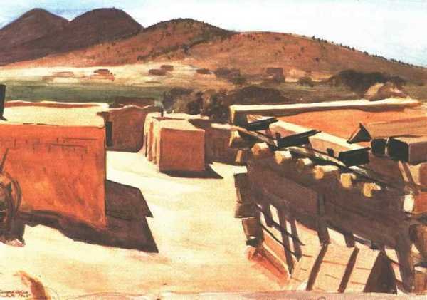 Edward Hopper Adobe Houses 1925 A4 Photo Print